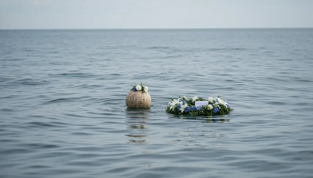 Anonyme Seebestattung auf offener See